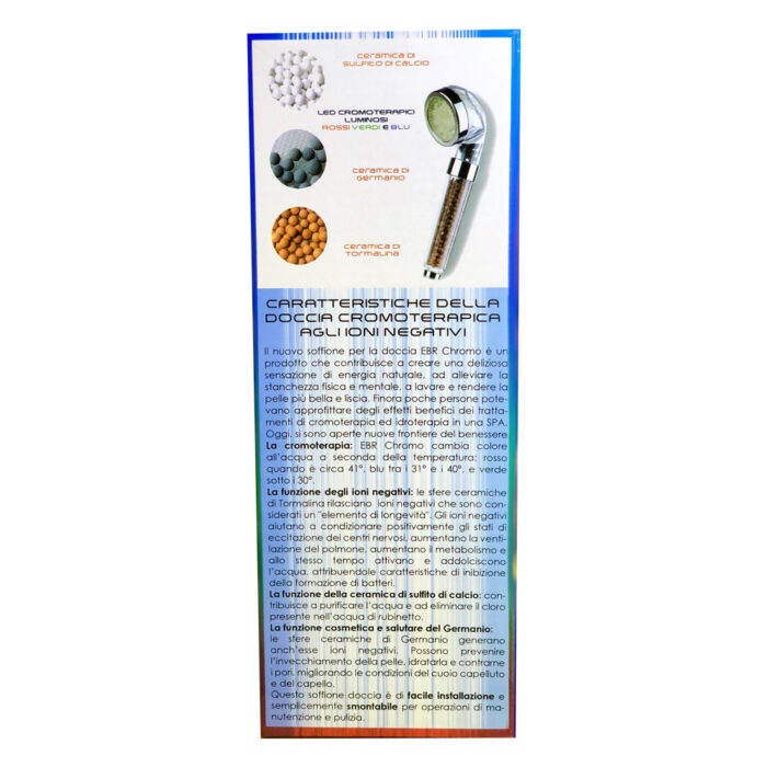 SOFFIONE DOCCIA CROMOTERAPIA